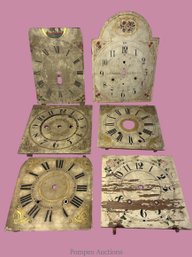 6 Wooden Works Painted Dials With Seth Thomas Plymouth Tall Clock Dial.