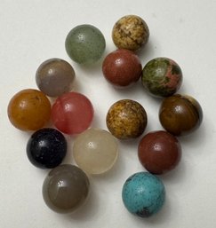Lot Of Semi Precious Stone Small Spheres