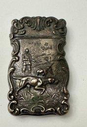 Antique German Silver Match Safe