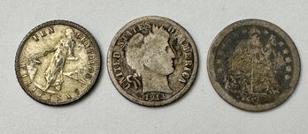 Lot Of Three Silver Coins