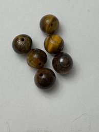 Lot Of 6 Tigers Eye Beads