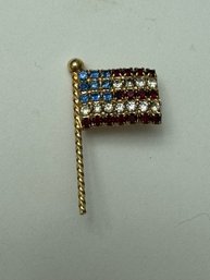 American Flag CZ Pin