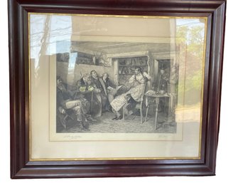 Description  Walter Dendy Sadler (British 1854-1923) The Morning Gossip   Engraving Printed By F.L. Focillon,