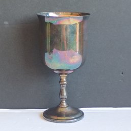 Vintage Drinking Goblet Silver Rainbow Patina