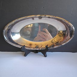 Vintage Silver Tone Bread Tray