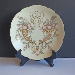 Beautiful  Lunch / Dinner Plate  Art Deco Style Pinks Blues Sage