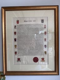 Vintage Magna Carta Framed Print  Historical History Political