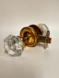 Octagonal Door Knob Set Brass Rope Rosette