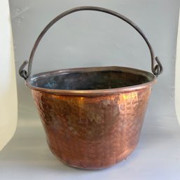 Antique Copper Brass Cauldron Cooking Pot