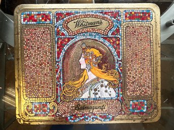 Vintage Tin Biscuit Box Art Nouveau