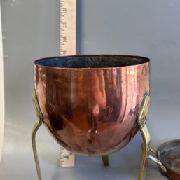 Antique Vintage  Copper Brass Egg Steamer Pot
