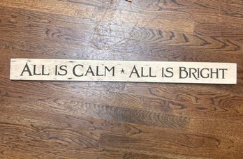3 Foot Carved Wood Christmas Sign All Is Calm All Is Bright  Silent Night Lyrics