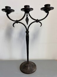 BLACK IRON GOTHIC CANDELABRA