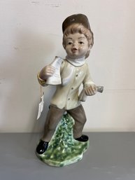 Tengra Porcelain Figurine  Newspaper Boy 14' H Valencia Spain
