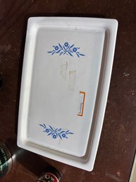 Vintage Corning Ware Cornflower  Warming Plate Tray  Corningware