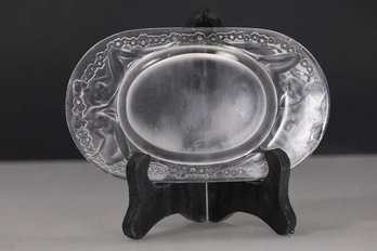 ANTIQUE 1924 RENE LALIQUE FRENCH MEDICIS SIGNED ART CRYSTAL ASHTRAY