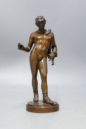 ANTIQUE GRAND TOUR  ITALIAN BRONZE NUDE FIGURE SCULPTURE