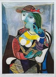 VINTAGE PABLO PICASSO PRINT  COLLECTION DOMAINE PICASSO, COA, GALLERY FRAMED