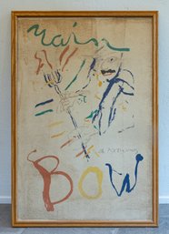 WILLEM DE KOONING 'RAIN BOW' LITHOGRAPH, 1982, FRAMED