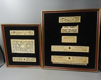 ANTIQUE CHINESE IVORY INSET PANELS FARMED – FROM IMPORTANT FURNITURE