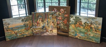 FOUR LARGE ITALIAN & FRENCH WALL TEXTILE TAPESTRIES
