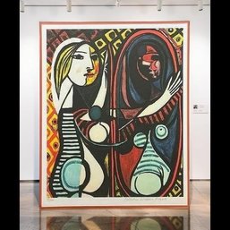 VINTAGE PABLO PICASSO LIMITED EDITION PRINT 'GIRL BEFORE A MIRROR'  COLLECTION DOMAINE PICASSO, COA, FRAMED