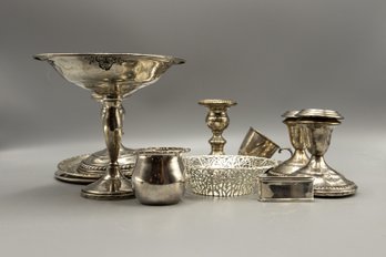 VINTAGE AND ANTIQUE STERLING SILVER LOT — MIXED TABLEWARE