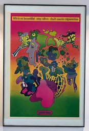 RARE 1970 PETERMAX 'LIFEISSOBEAUTIFUL' POSTER  ORIGINAL FROM THE PETERMAXPOSTERBOOK