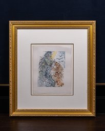 VINTAGE SALVADOR DALI DIVINE COMEDY WOODCUT LITHOGRAPH