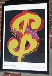 ANDY WARHOL 'DOLLAR SIGN'  VINTAGE 1981 LITHOGRAPH POSTER