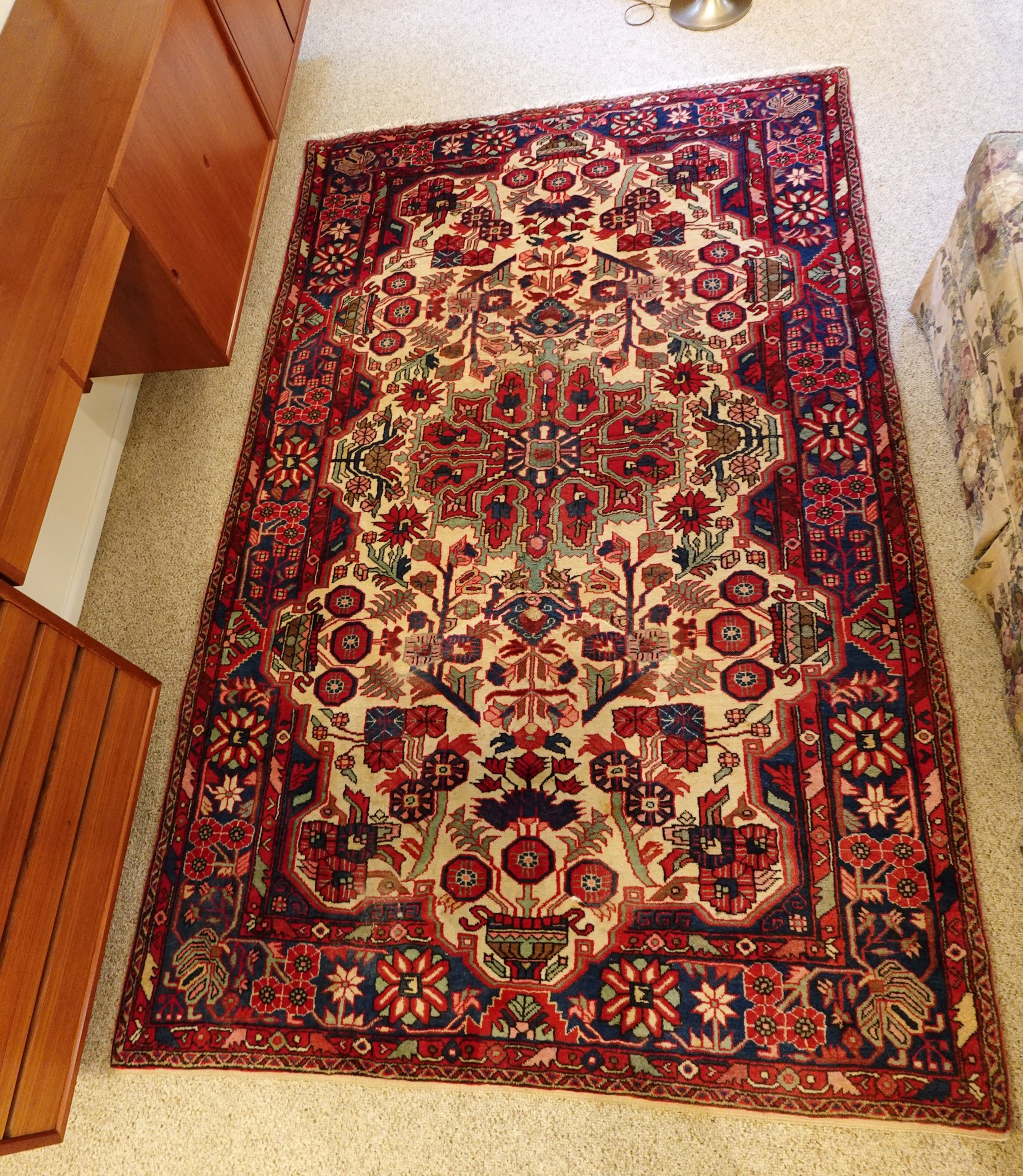 STUNNING VINTAGE PERSIAN WOOL ORIENTAL RUG FROM IRAN #3577 ...