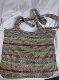 The Sak Multicolor Crochet Striped Belle Hobo Shoulder Bag