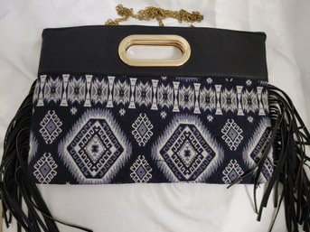 Southwestern Frill Snap Top Purse