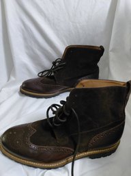 MASSIMO MATTEO Men's Booties Leather/Suede Brown Size 11