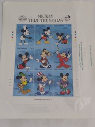 Mickey Mouse 60th Anniversary Mint Stamp Sheet