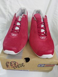 Pair Of Red And White Reebok Answer 7 (VII) Allen Iverson Gnature Sneakers 11.5