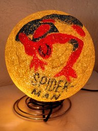 Vintage Spider-Man Melted Plastic Popcorn Lamp / Night Light