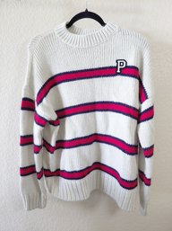 Victoria's Secret PINK Boyfriend Knit Campus Pullover Sweater Large