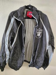 Vintage NFL Las Vegas/Oakland Raiders Lightweight Full-zip Nylon Windbreaker Jacket 1XL