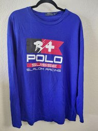 Polo Ralph Lauren Suisse Ski Slalom Racing Long-Sleeve T-Shirt LG