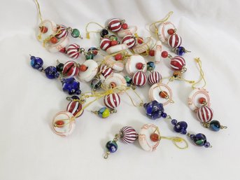 Hand Blown Art Glass Ornament Lot