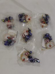 Multicolored Hand-blown Or Artisan-style Glass Ornaments