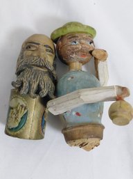 Vintage Wooden Bottle Toppers One Is Mechanical