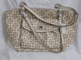 Coach Signature Leah Large Shoulder Tote Bag