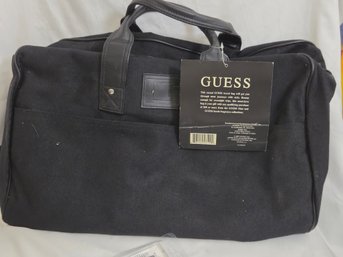 Vintage Black Canvas GUESS Travel Duffle Deadstock Tags