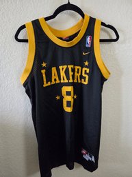 Vintage Nike Los Angeles Lakers Kobe Bryant #8 'Rewind' Swingman Jersey LG