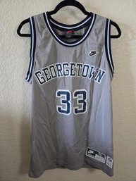 Vintage Nike Patrick Ewing #33 Georgetown Hoyas Gray Basketball Jersey Small