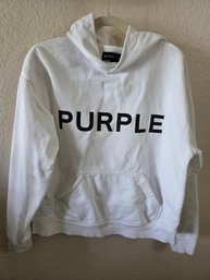 Purple Brand French Terry Logo Hoodie Small