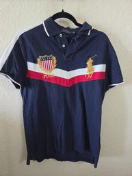 Polo Ralph Lauren USA Flag Shield Crest Polo Medium