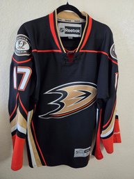 Anaheim Ducks Black Home Jersey Made By Reebok Med